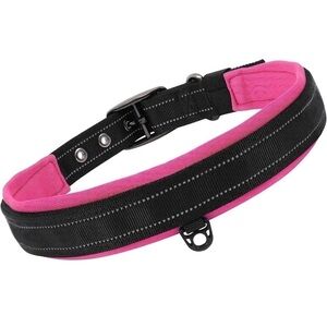 Neoprene Black Pink Dog Collar XL
